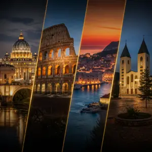 European Landmarks at Twilight