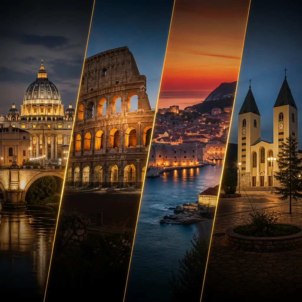 European Landmarks at Twilight
